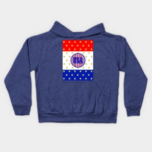 Red White Blue American Fourth Of July Celebration Kids Hoodie